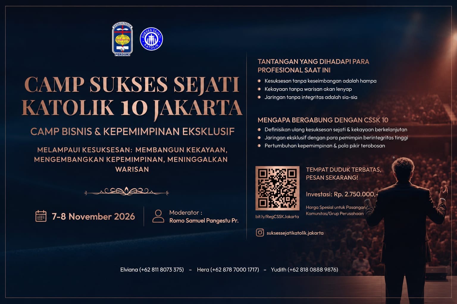 Poster Camp Sukses Sejati Katolik 10 Jakarta — 7-8 November 2026
